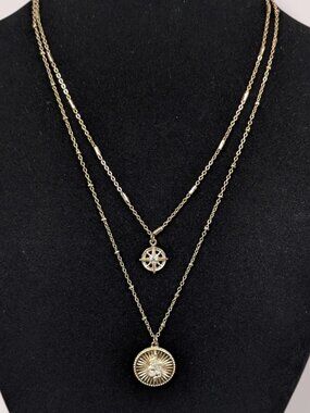 (2/$20) 2-Strand Metal Pendant Necklace